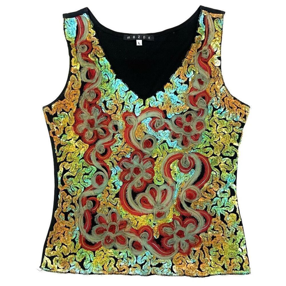 MEZON Embellished Sleeveless Top